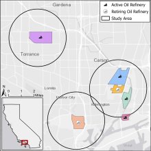 CHAIRS-LA map showing Wilmington, Carson, and Torrance, California