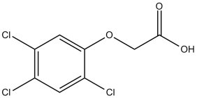 Black and white chemical structure of 2,4,5-T
